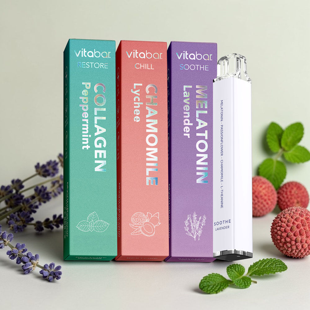 Best Vitamin Vapes HELO Vitamin B12 Diffuser | Clean Energy Flavored Air Vapes - Flavored Air Pens -3-Pack Combo - Chamomile, Melatonin & Collagen VitaBar Best Vitamin Vapes HELO Vitamin B12 Diffuser | Clean Energy Flavored Air Vapes - Flavored Air Pens -3-Pack Combo - Chamomile, Melatonin & Collagen VitaBar