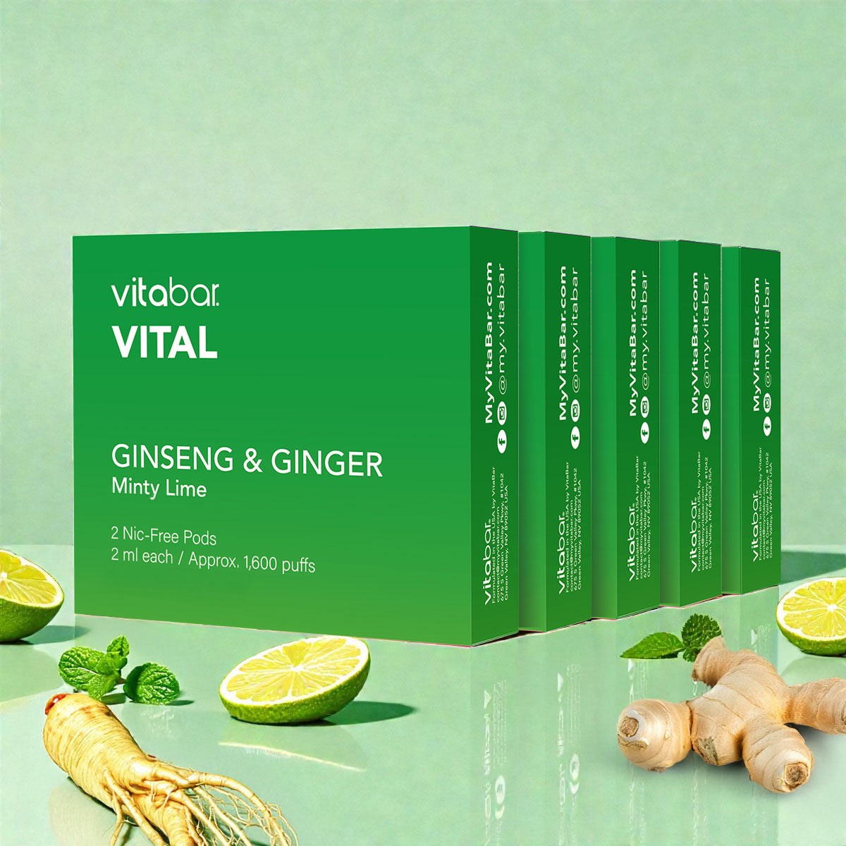 VITAL Ginseng + Ginger | Minty Lime Pods