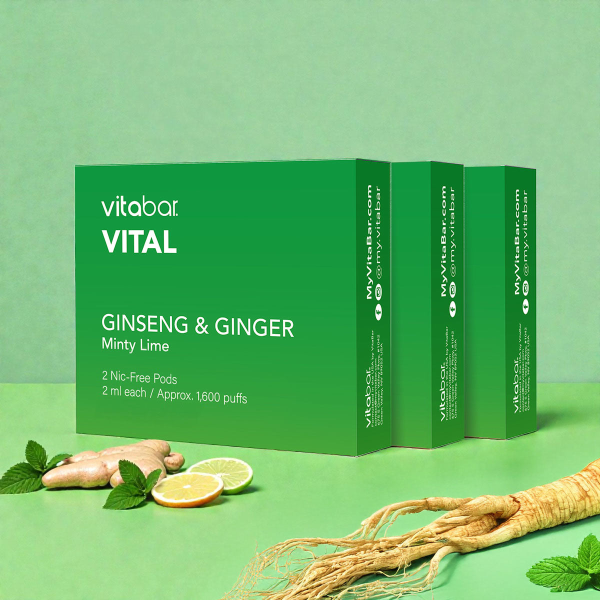 VITAL Ginseng + Ginger | Minty Lime Pods